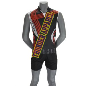 NVB-7017 Sublimated Black volleyball jersey and shorts