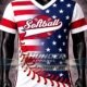 v-neck american flag softball baseball jersey