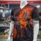 firefighter baseball jersey, firefighter softball jersey, custom button-up baseball jersey, sublimated baseball jersey, firefighter theme jersey, flame design softball jersey, custom team uniforms, personalized baseball uniforms, custom softball uniforms, Thunder Apparel sportswear